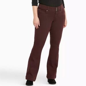 Torrid Burgundy Flare Jegging Denim